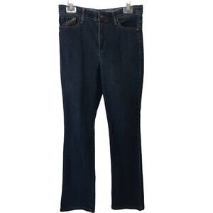 Gloria Vanderbilt Size 6 Slightly Flared Jeans Gold Thread On Pockets